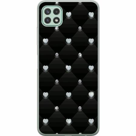 Samsung Galaxy A22 5g Genomskinligt Skal Bling Heart