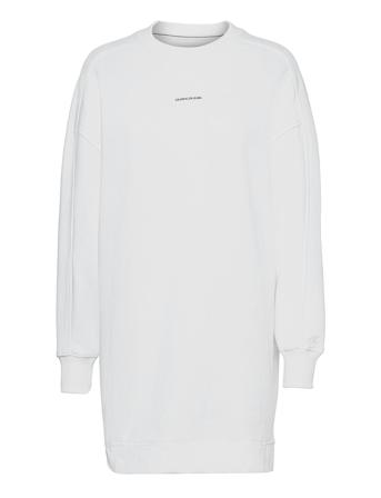 Micro Branding Crew Neck Dress White Calvin Klein Jeans