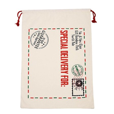 Julegavepose Nissesekk Ekstra Stor Julegave Med Glidelås Dekorasjon Festgave