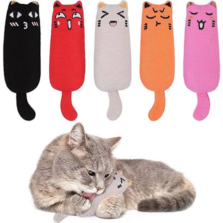 5 stykker kattebitt leketøy kattebitt leketøy kjæledyr katt lek bite rengjøring