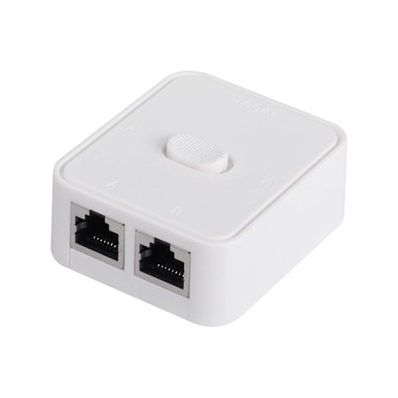 Nettverksswitch 2 porter - RJ45 Nettverksvelgerboks