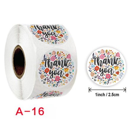 500x blomstertakk-klistremerke scrapbooking for pakkeforseglingslab