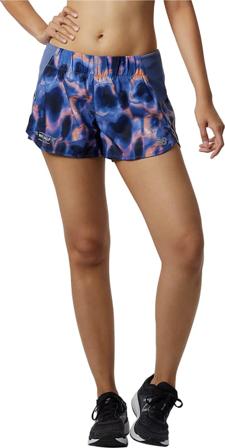 New Balance Women's United Airlines NYC Half Printed Impact Run 3In Short Women workout shorts Blue M
