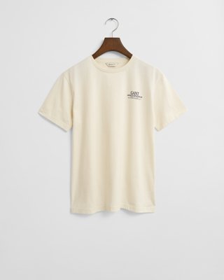 GANT - T-skjorte med grafikk for tenåringer cream