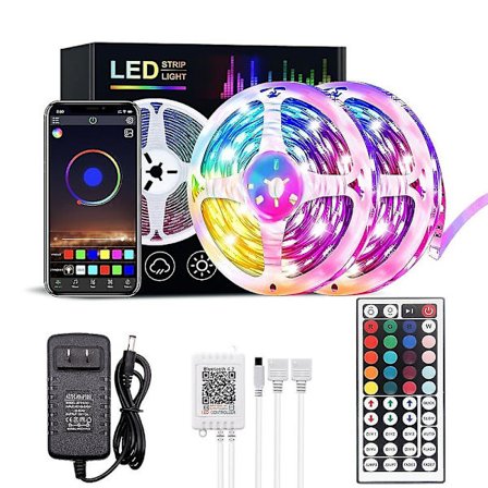 10m RGB LED Strip Lys Bluetooth Telefonstyret 5050
