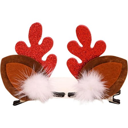 Julmode Juldekorationer Kreativt hårspänne Barns Lilla Gåva Guld Pulver Hårspänne (Röd, One Size)