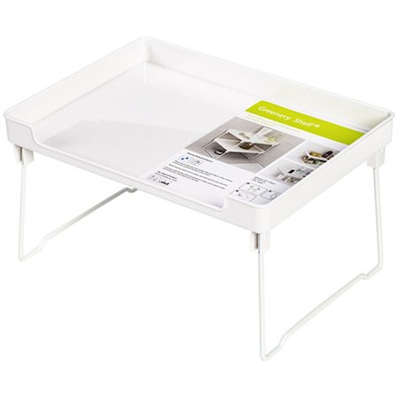 1 pakke kjøkkenskap og benkehylleorganisator, gjennomsiktige stablebare oppbevaringshyller for kjøkken, bad, soverom, forfengelighet