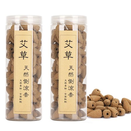 2 burkar Backflow rökelsekoner Vattenfall Naturlig Malört Doft Inomhusluftrening