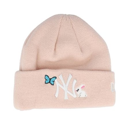 New Era - MLB Rosa cuff Beanie - Kids New York Yankees Toddler Icon Pastel Pink Cuff @ Hatstore