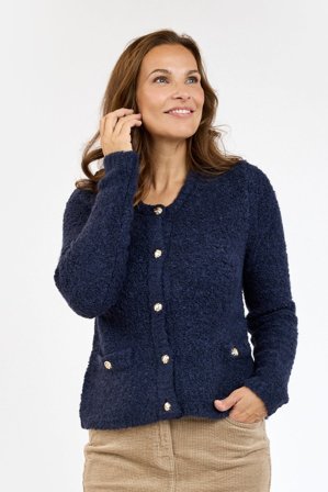 BRANDTEX - Langærmet Cardigan - Navy
