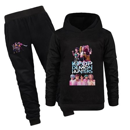 Lasten paidat | Pehmeät paidat lapsille K-Pop Demon Hunter Anime-tyylinen tumma design Musta 140 cm-FA-