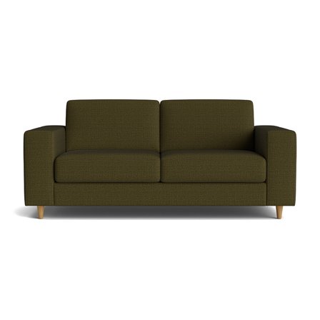 Pesaro 2.5 personers sofa - Basel Grøn - 192x92x84cm - Komfortabel Sofa med Koldskum, Nozag fjedre & Massivt træ - Grøn