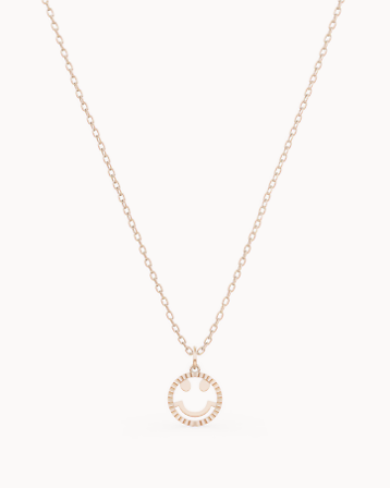 Blissful Smiley hängsmycke i 18K Roséguld