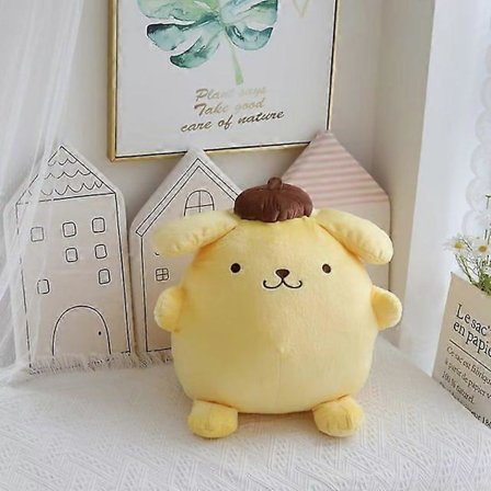 45cm Stor Størrelse Sanrio Pompompurin Kosedyr Plysj Leker Nydelige Gaver Til Barn Supermyk Pom Pom Purin Plysjdukke Rom Seng Dekor Db