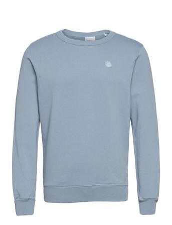 Basic Badge Sweat - Gots/Vegan Svetari Collegepaita Sininen Knowledge Cotton Apparel