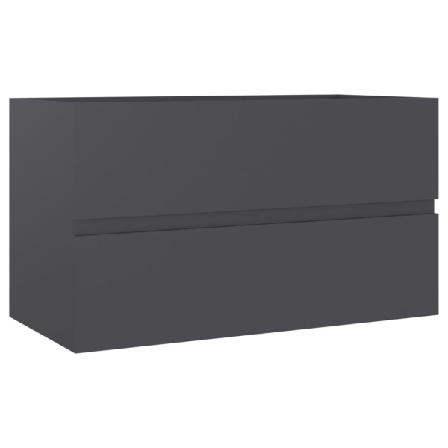 Vidaxl Tvättställsskåp Grå 80x38,5x45 Cm Spånskiva Grå
