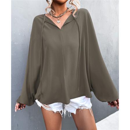 Oversized Dam Långärmad Huvtröja Lös Casual Solid