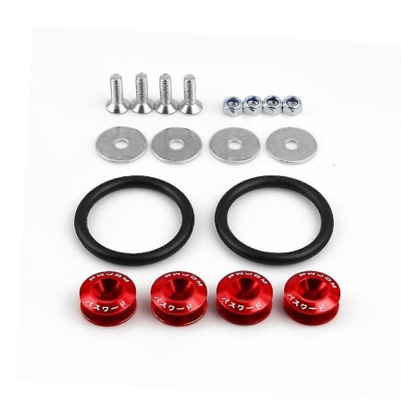 Takaluukun kansi, auton etu- ja takapuskurin vahvistusruuvin aluslevy kiinnitin solki puskurin pikalukitus solki ympäröivä solki (punainen)