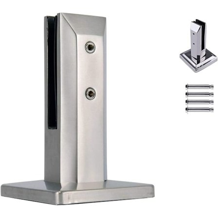 1 Pack Glasklämma 304 Rostfritt Stål Glasstaketklämma för Simbassängsräcke Cylindrisk Glasstaketklämma för 10mm till 12mm Glas 1pc 160mm