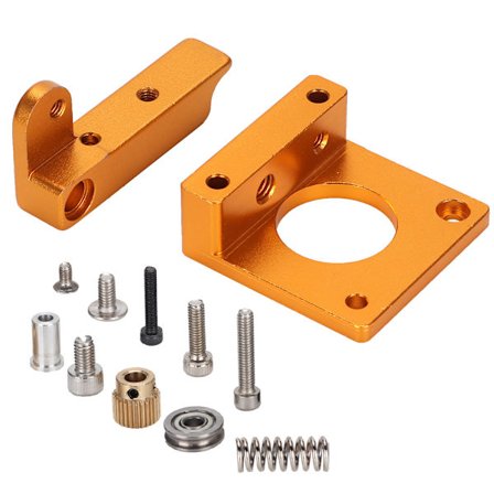 MK8-ekstruuderin lisävarusteet Alumiini 3D-tulostin CR10 Täysi metalli Etäekstruuderin pidike (Kultainen)
