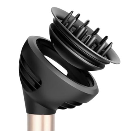 Kaksikerroksinen diffuusorikiinnike, yhteensopiva Dyson Airwrap HS01/05 -kihartimen kanssa, harmaa ABS