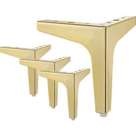 15cm metallmöbelfötter, 4 st metalldiamant triangelfötter skåp fötter DIY ersättning för skåp soffa säng ottoman