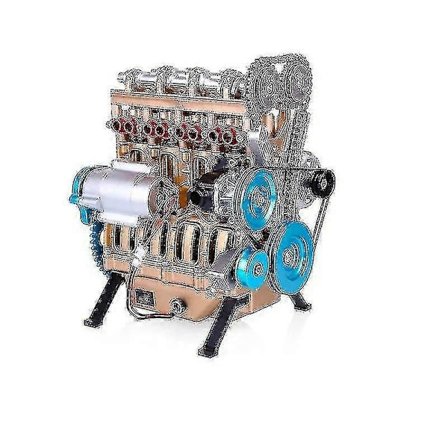 Højkvalitets Mini Inline Fire/Otte-Cylindret Motor Model Kit legetøj til Voksne - Perfekt