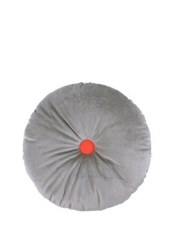 NOBODINOZ Round Cushion Eco-Velvet - Grey - ONE SIZE