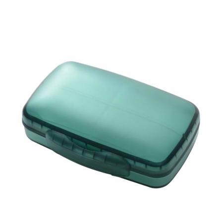 Pienikokoinen vihreä viikoittainen pillereiden organizer suurella kapasiteetilla