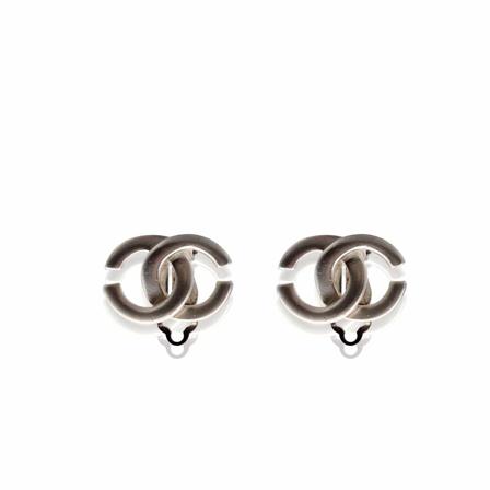 Chanel Vintage Pre-owned Earrings grå, Dam Vintage Smycken, Dam, Storlek: ONE SIZE