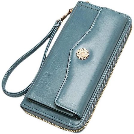 Kreativ Pengepung Lang Punglæder Møntpung Opbevaringspung (blå) (1 stk)