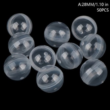 50 STK Clear Capsule Toy Surprise Ball Tiny Container Making Thi