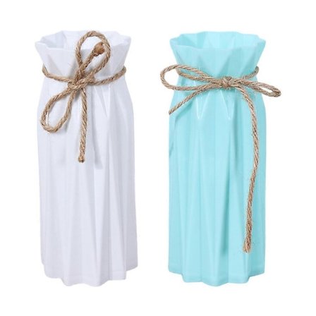 2 kpl Uudelleenkäytettävä maljakko Kukka-astia Koristeellinen kukka-astia Muovimaljakko kukille