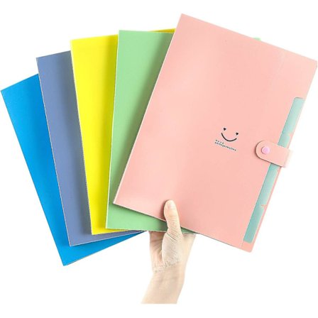 Mappe med rum, dokumentmappe A4 Pvc 5 stk. Skolekontor Design Lås Dokument Organiser
