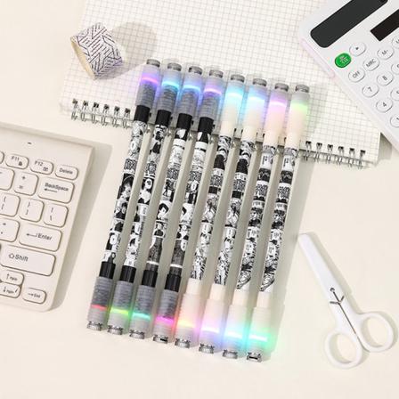 Creative Cartoon Luminous Spinning Pen Student Avlasta Studenter