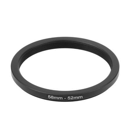 58mm till 52mm metall Step Down-ringar Linsadapter Filter Kameraverktyg Tillbehör Nytt