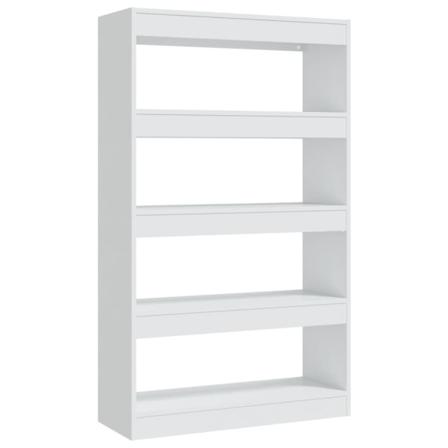 Vidaxl Bokhylla/rumsavdelare Vit 80x30x135 Cm Konstruerat Trä Vit