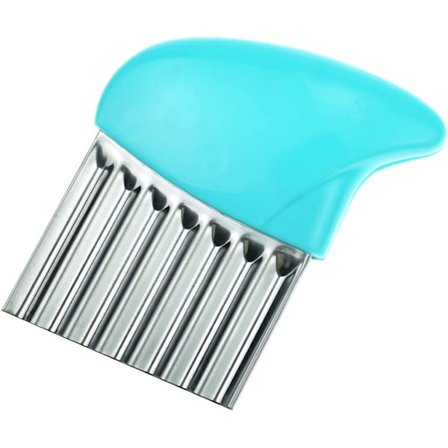 Kartoffel Chipper Rustfrit Stål Bølget Blad Chips Cutter Crinkle S