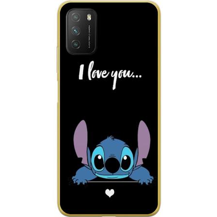 Xiaomi Poco M3 Gjennomsiktig deksel Stitch Jeg Elsker Deg