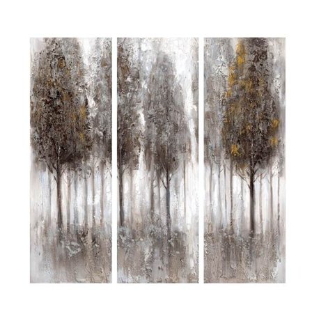 Abstrakti puumaalaus kankaalle – 90x90cm, mustavalkoinen