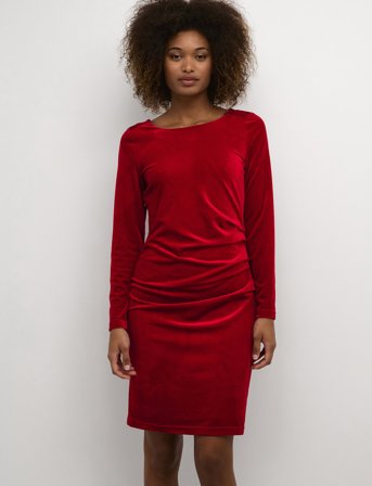 Kaffe Kelly Dress - Red - XS