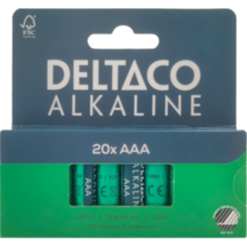 Batteri Alkaline AAA 20-p