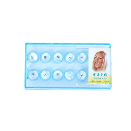 10 st/låda Akryl Diamond Dental Material Stud Tand Gems Jewe