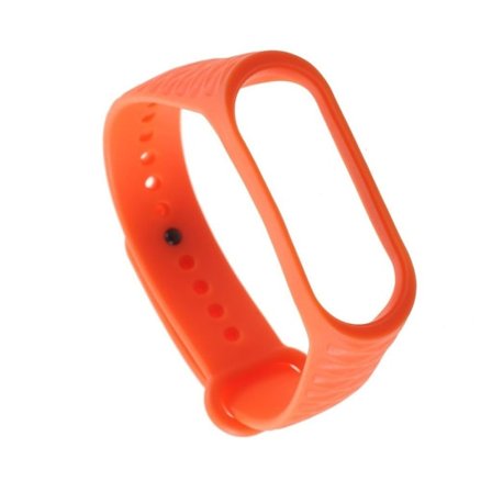 Xiaomi Mi Band 3 Pehmeä Silikooni Vaihdettava Kellon Ranneke - Oranssi