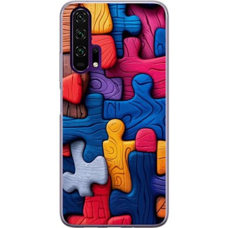 Kompatibel Mobilcover til Honor Honor 20 Pro Livlig illustration med Stitch blandt lyserøde æbler i en blød pastelldesign, der kombinerer sødme o