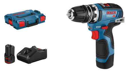 Bosch GSR 12V-35 FC Borrskruvdragare med batteri och laddare, Maskiner