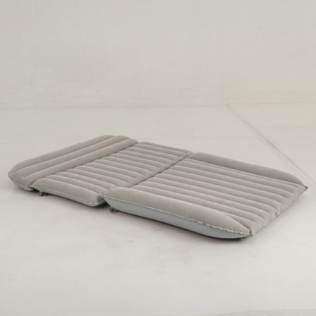 COSTWAY Bilmadrass för Bil med Luftpump, Dubbelsidig Flokering och Transportväska, för Lastbilar Husbilar, 150KG Grå