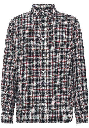 Knowledge Cotton Apparel Loose check shirt Skjortor Herr Blå M