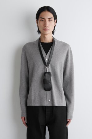 COS Men's Leather Lanyard Sunglasses Case in Black