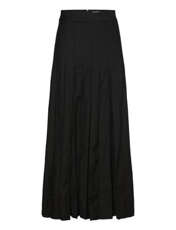 Pleated Suiting Skirt Skirts Maxi Skirts Black REMAIN Birger Christensen